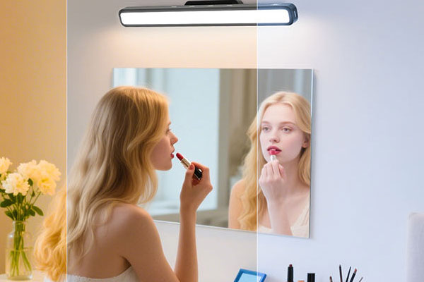 Why is cool white light best suited for bathroom vanities?